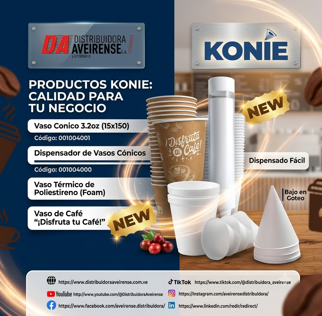 Nuevos Vasos Cónicos Konie 3.2oz: La Solución Higiénica e Ideal para tu Empresa o Negocio